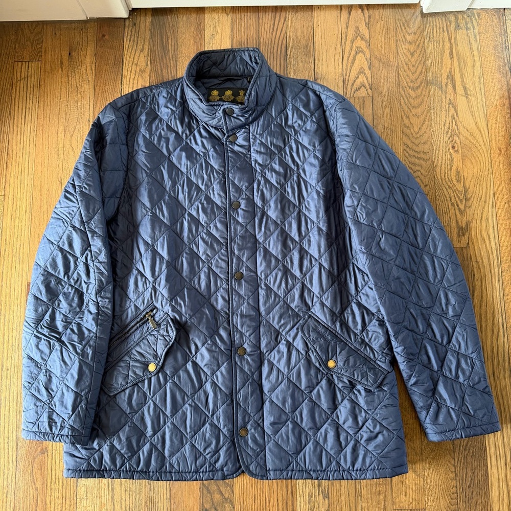 Barbour Men’s Flyweight Chelsea Quilted Jacket in Navy Size XL - Picture 11 of 15